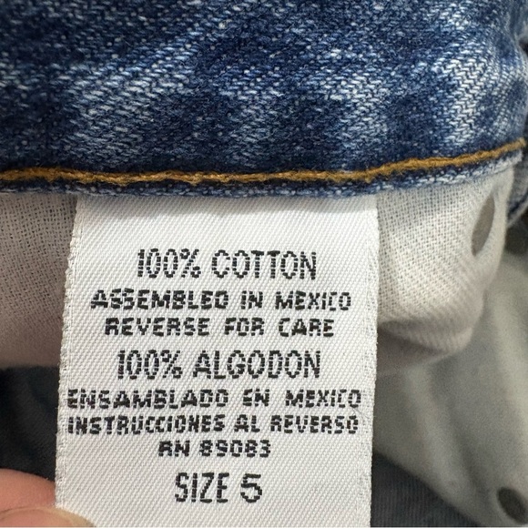 Vtg 90s LEI Light Wash Cropped Jeans Juniors Sz 5/ Womens 2 Mid Rise USA Classic - Picture 10 of 10